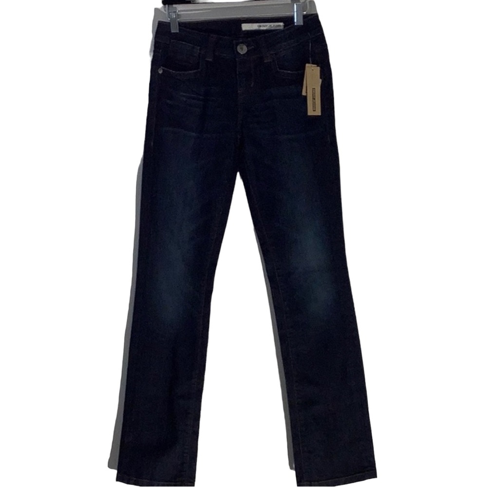 DKNY Women's Dark Wash Straight-Leg Jeans
